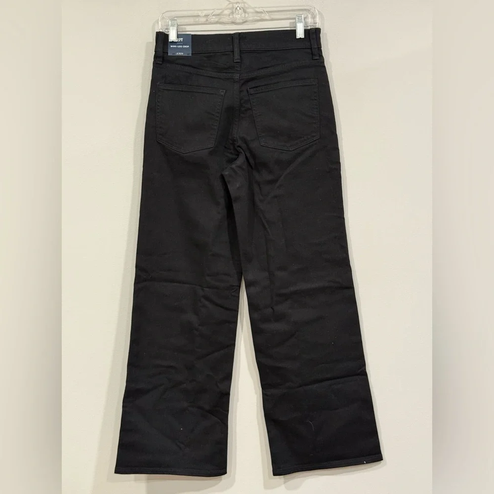 J. Crew Black Wide Leg Crop Jeans 27 Tall NWT